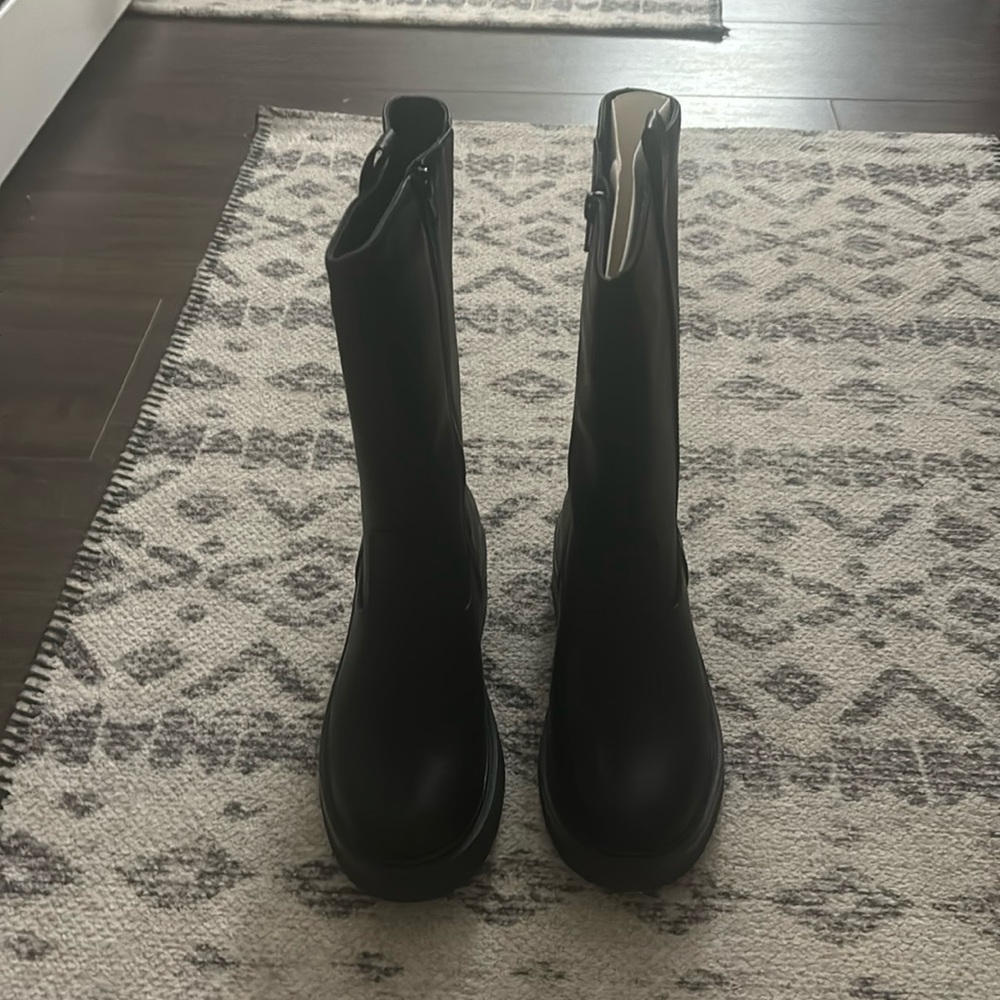 Black Mid-Calf Boots